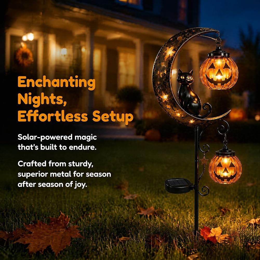 Lampu Taman Tenaga Surya Hallo - Pumpkin Lantern Halloween ulasan dan harga