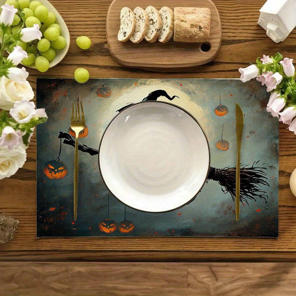 Set 4 Alas Meja Halloween Bert - Pumpkin Lantern Halloween ulasan dan harga