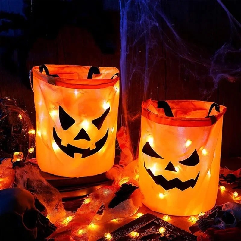 1-10 buah Keranjang Labu Hallo - Halloween Pumpkin Decor Led ulasan dan harga