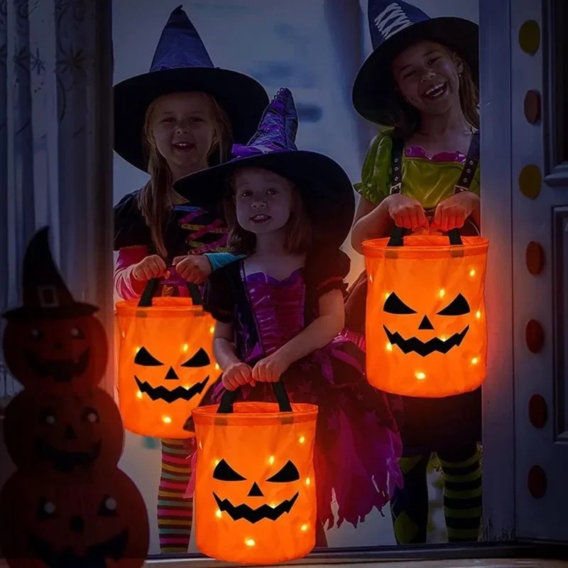 1-10 buah Keranjang Labu Hallo - Halloween Pumpkin Decor Led ulasan dan harga
