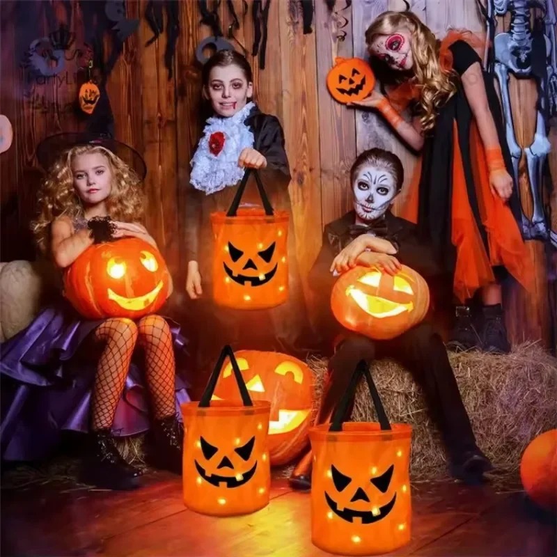 1-10 buah Keranjang Labu Hallo - Halloween Pumpkin Decor Led ulasan dan harga