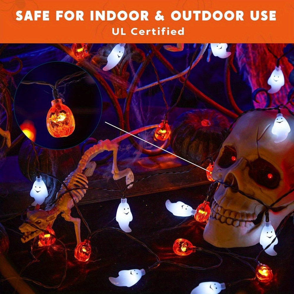 19.7FT 30pcs Lampu Hias LED Be - Halloween Led String Lights Orange ulasan dan harga