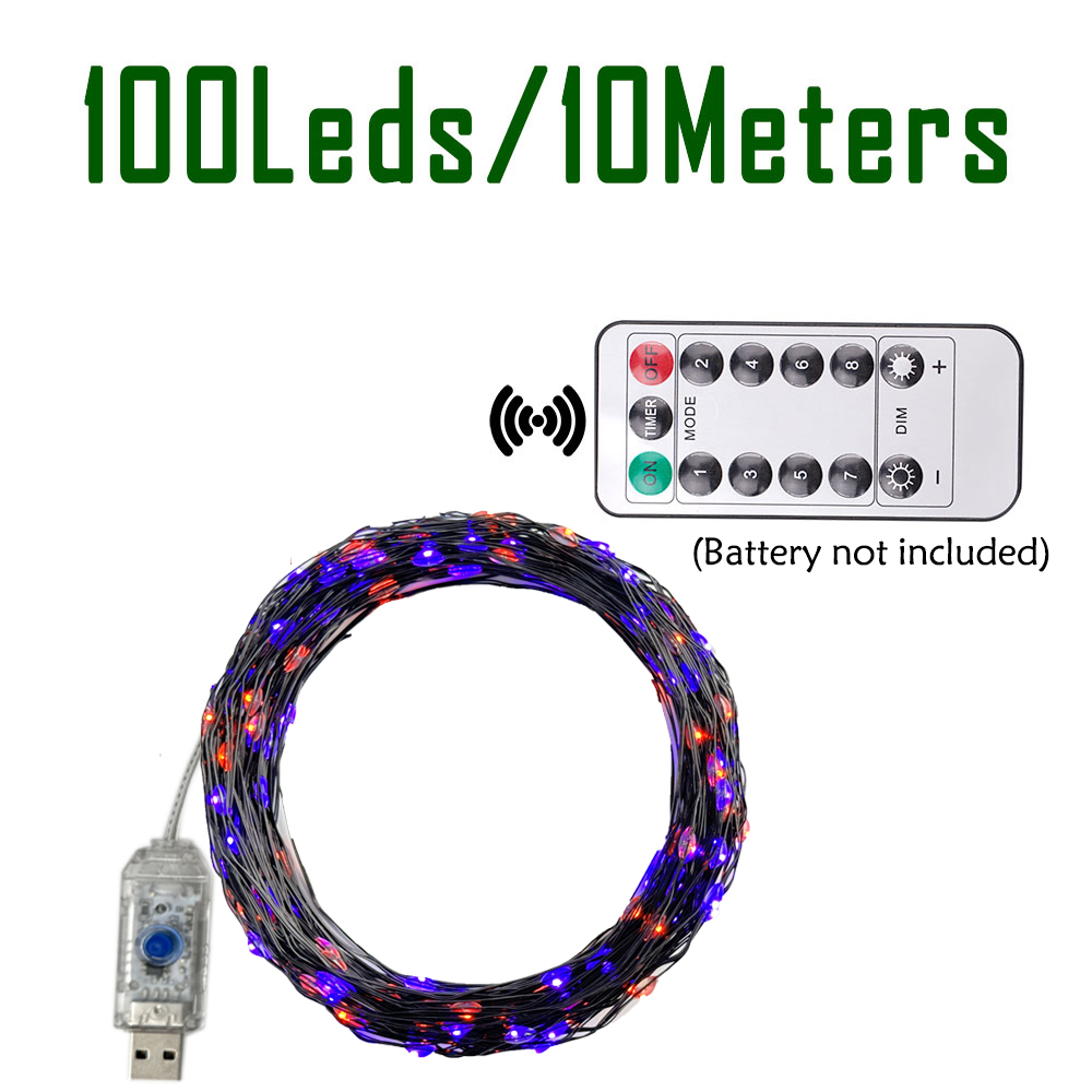 Lampu Tali LED 100/200 Lampu H - Halloween Led String Lights Orange ulasan dan harga