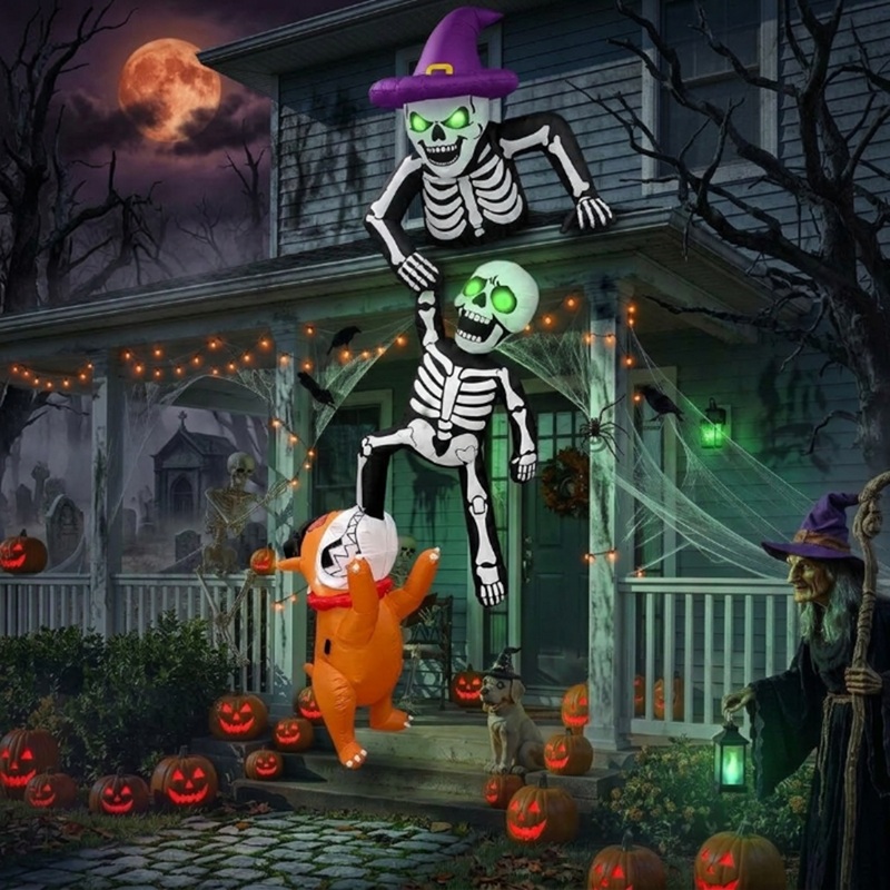 Dekorasi Halloween Tiup Inflat - Halloween Skeleton Decoration ulasan dan harga