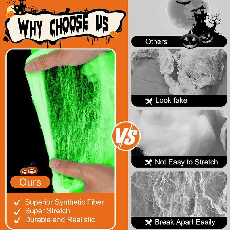 1-5 Set Dekorasi Jaring Laba-l - Spider Web Halloween Decoration ulasan dan harga